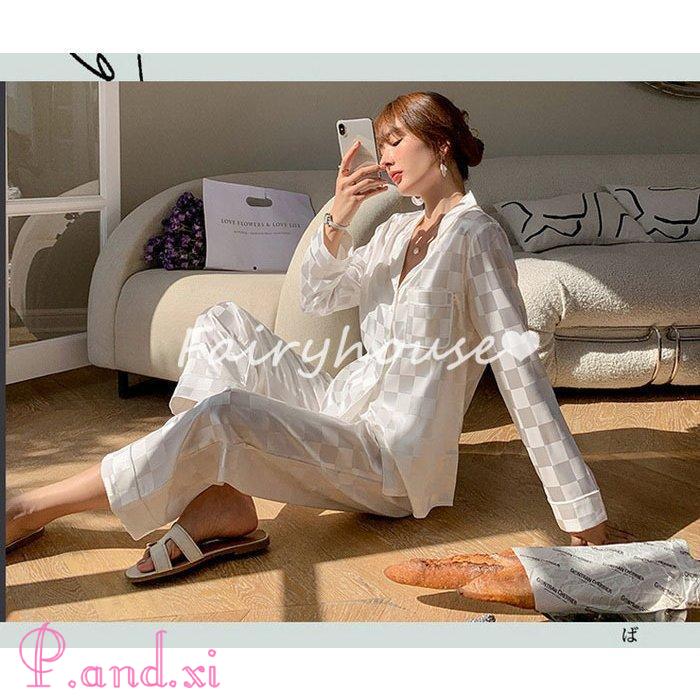 パジャマ ルームウェア レディース 秋冬 長袖 パジャマ レーヨンルームウェア ロングパンツ上下セット 前開き 可愛いパジャマ 寝巻き 部屋着 秋パジャマ 女性 