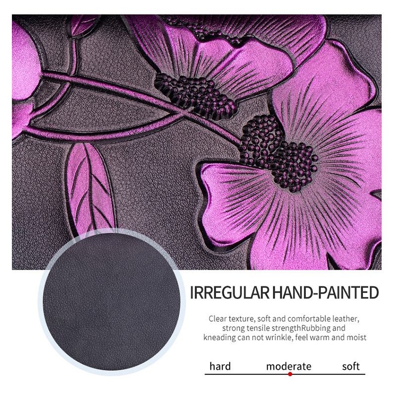 長財布 レディース ロングウォレット 財布 花柄 。 牛革 カード入れ 多機能 かわいい 使いやすい 仕分け 大容量 小銭入れ 小銭が出しやすい 