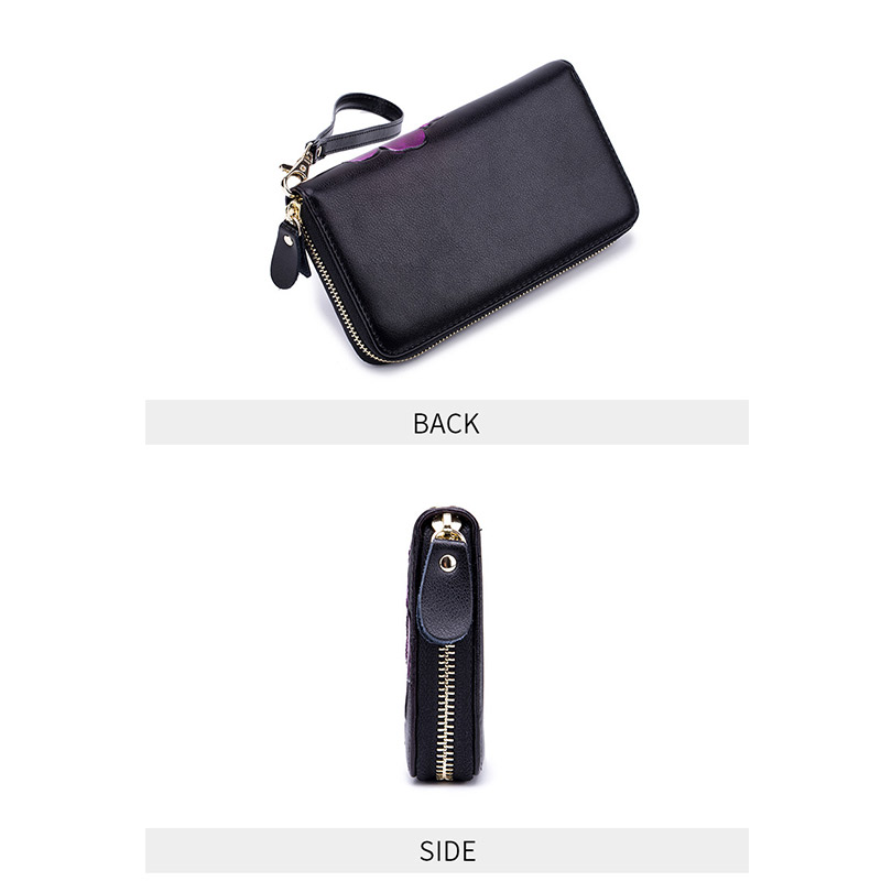 長財布 レディース ロングウォレット 財布 花柄 。 牛革 カード入れ 多機能 かわいい 使いやすい 仕分け 大容量 小銭入れ 小銭が出しやすい 