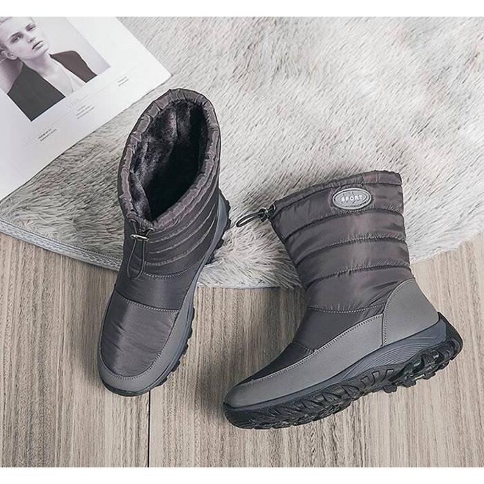 スノーブーツ レディース 防水 裏ボア 暖かい ドローコード付き ブーツ スノーブーツ 防水 スノーブーツ スノー防寒 防滑 