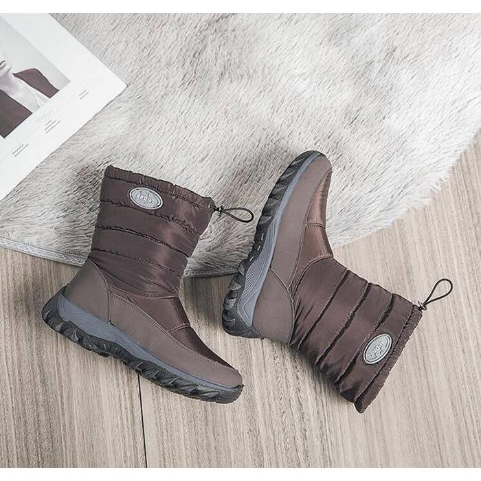 スノーブーツ レディース 防水 裏ボア 暖かい ドローコード付き ブーツ スノーブーツ 防水 スノーブーツ スノー防寒 防滑 