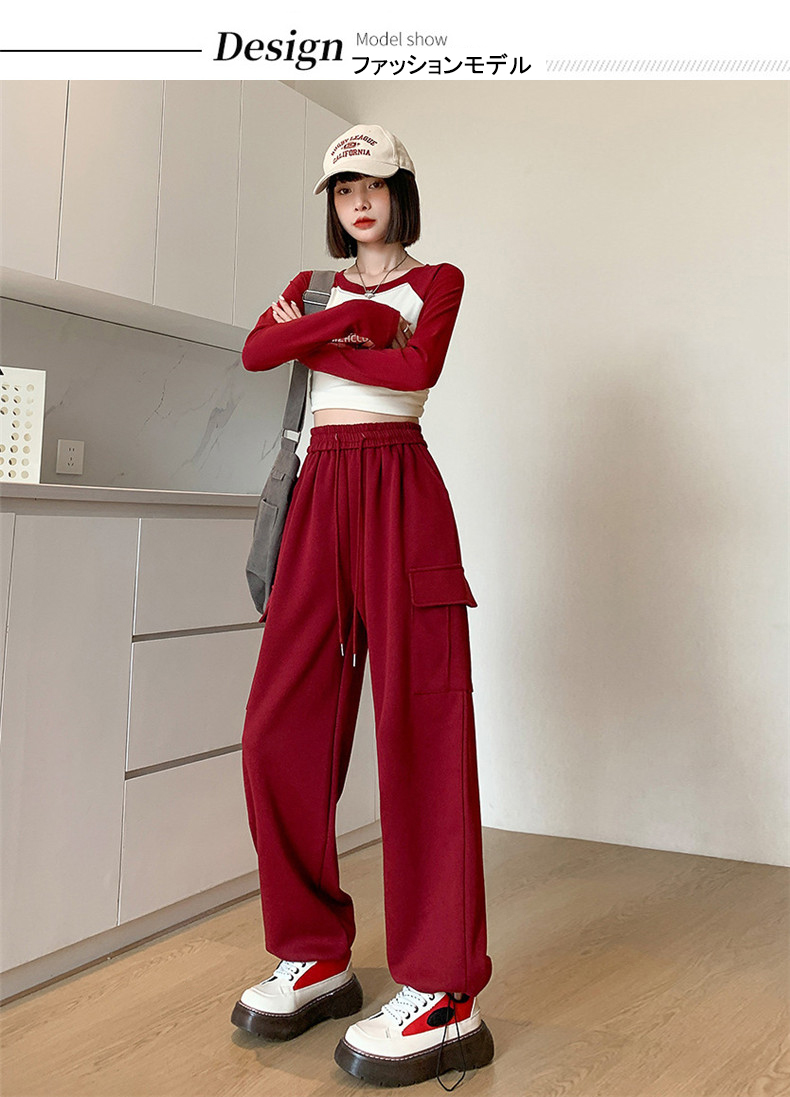 女性のオーバーオール ハイウエストのルーズなハーレムスウェットパンツ レギンス カジュアルでファッショナブルなスポーツパンツ  