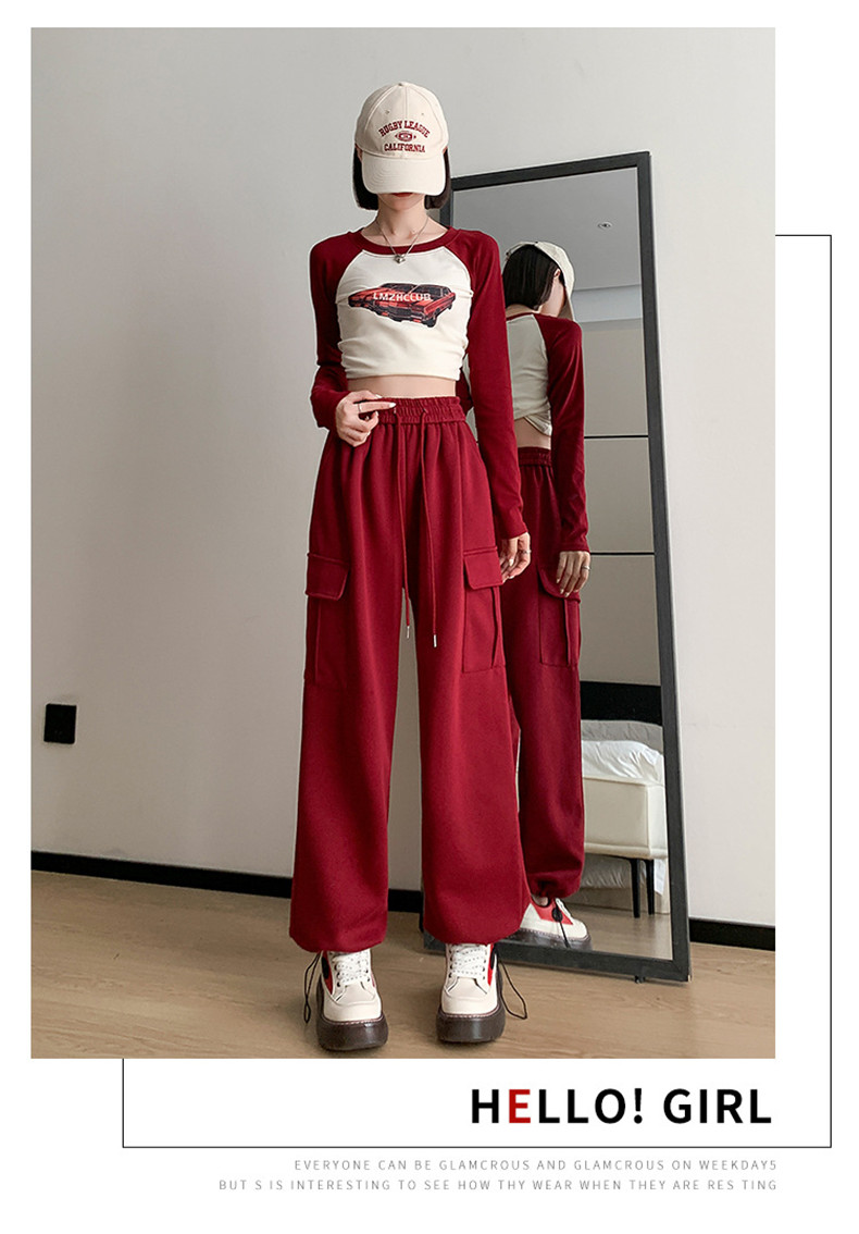 女性のオーバーオール ハイウエストのルーズなハーレムスウェットパンツ レギンス カジュアルでファッショナブルなスポーツパンツ  