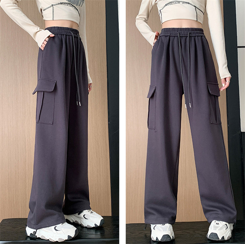 女性のオーバーオール ハイウエストのルーズなハーレムスウェットパンツ レギンス カジュアルでファッショナブルなスポーツパンツ  