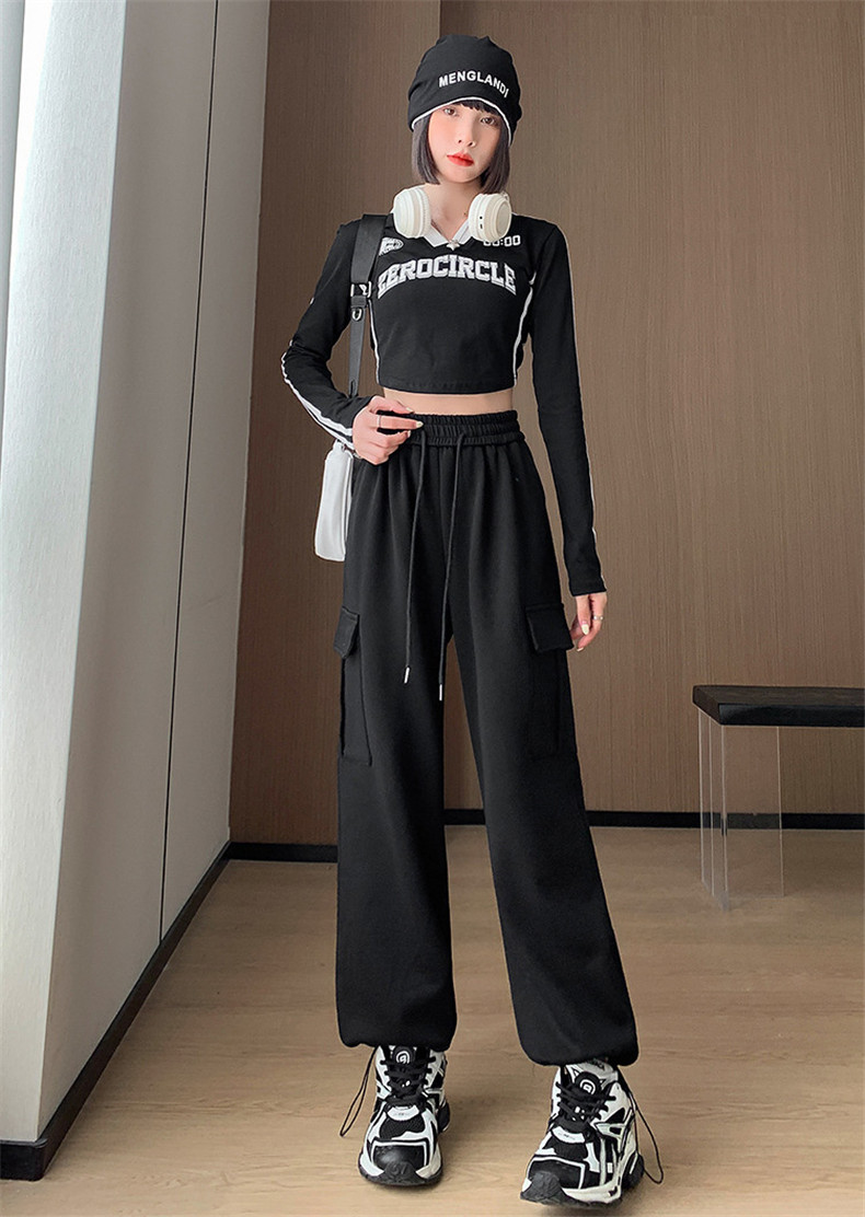 女性のオーバーオール ハイウエストのルーズなハーレムスウェットパンツ レギンス カジュアルでファッショナブルなスポーツパンツ  