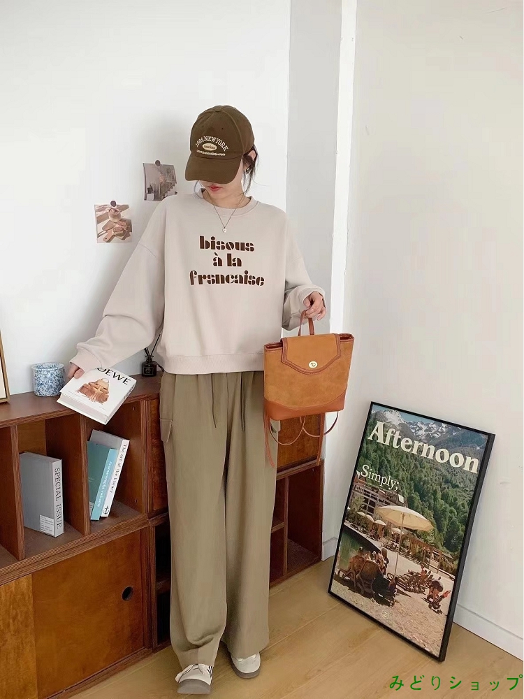 裏起毛 裏ボア トレーナー クルーネック トップス レディース  