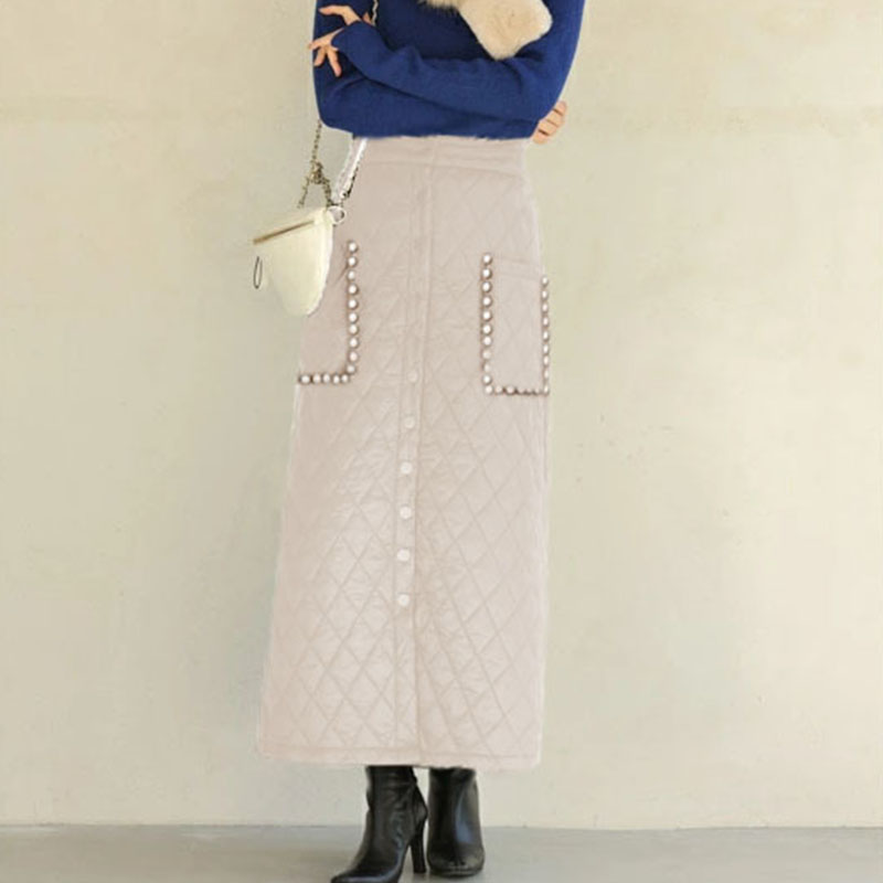 スカート レディース 中綿 防寒 極暖 キルティング 軽量 暖かい 体型カバー ロング 防寒対策 冬 防風スカート 黒 冬 撥水 裏ボア 静電気防止 ポケット 防寒着 