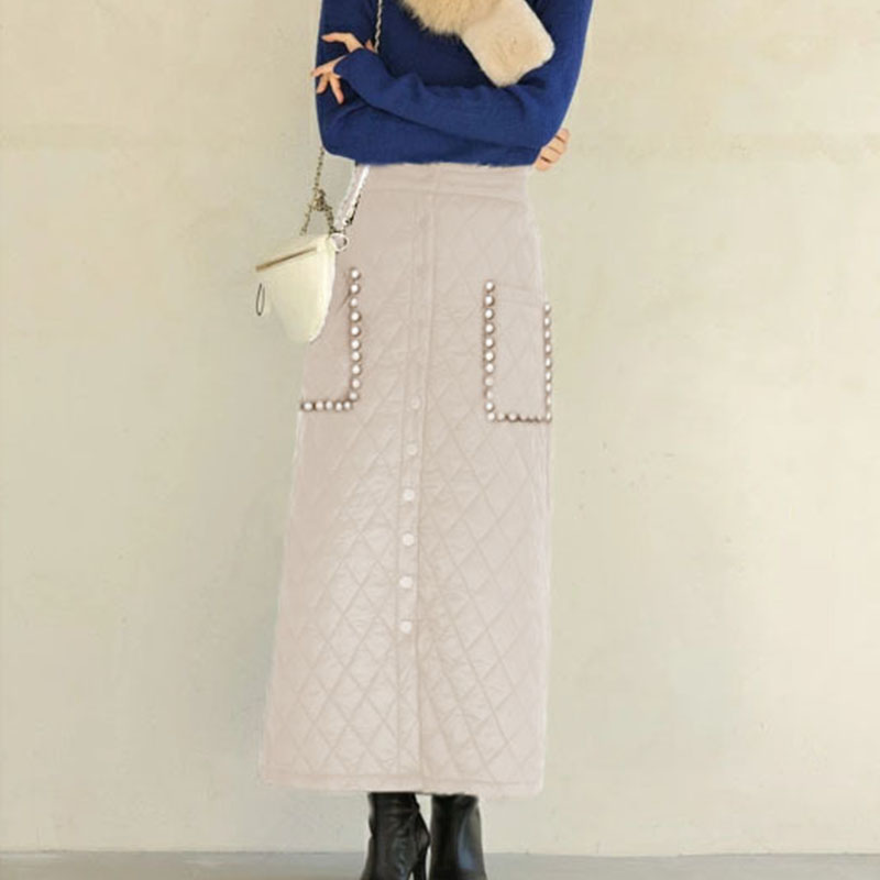 スカート レディース 中綿 防寒 極暖 キルティング 軽量 暖かい 体型カバー ロング 防寒対策 冬 防風スカート 黒 冬 撥水 裏ボア 静電気防止 ポケット 防寒着 