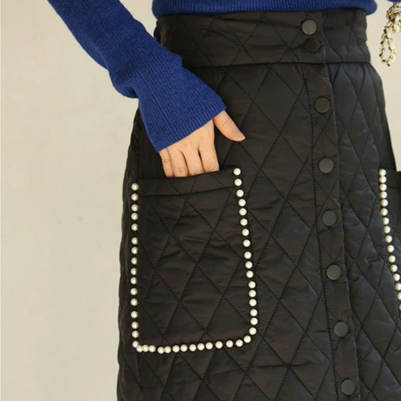 スカート レディース 中綿 防寒 極暖 キルティング 軽量 暖かい 体型カバー ロング 防寒対策 冬 防風スカート 黒 冬 撥水 裏ボア 静電気防止 ポケット 防寒着 