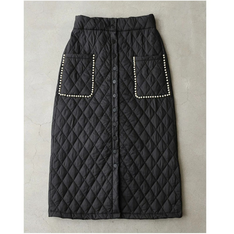 スカート レディース 中綿 防寒 極暖 キルティング 軽量 暖かい 体型カバー ロング 防寒対策 冬 防風スカート 黒 冬 撥水 裏ボア 静電気防止 ポケット 防寒着 
