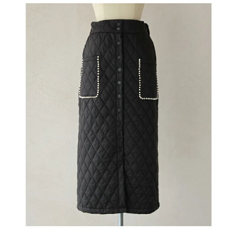 スカート レディース 中綿 防寒 極暖 キルティング 軽量 暖かい 体型カバー ロング 防寒対策 冬 防風スカート 黒 冬 撥水 裏ボア 静電気防止 ポケット 防寒着 
