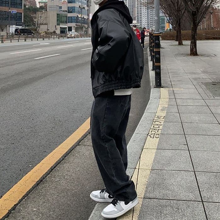 フード付き PU ブルゾン メンズ ジャケット 春秋冬 10代 ファッション 20代 通学 オシャレ 高校生 中学生 通勤 アウター 