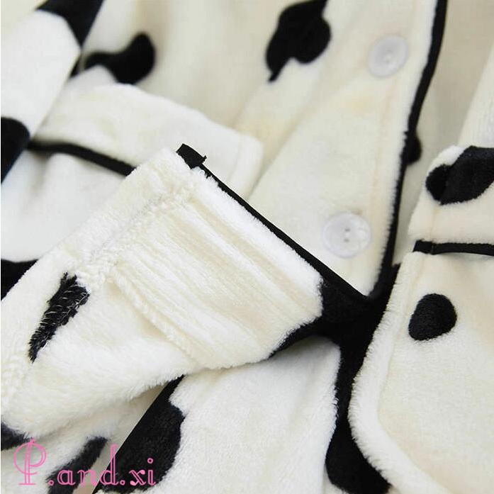 ルームウェア もこもこ レディース ベロア パジャマ ルーム 冬 ウェア ナイトウェア 暖か フランネル 牛柄 裏起毛 モコモコ かわいい あったか 秋 部屋着 