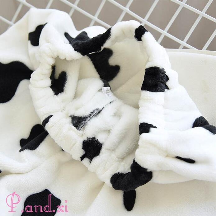 ルームウェア もこもこ レディース ベロア パジャマ ルーム 冬 ウェア ナイトウェア 暖か フランネル 牛柄 裏起毛 モコモコ かわいい あったか 秋 部屋着 