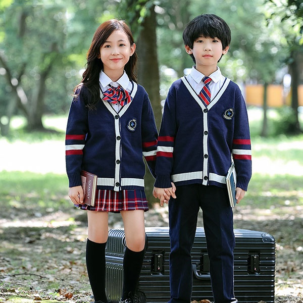 3点セット 秋冬服 学生服 子供制服 子供カーディガン ユニフォーム 小学校 通学制服 女の子 キッズ通園 男の子 卒業式 中学生 入園 