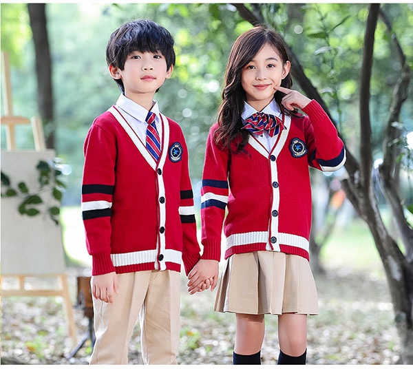 3点セット 秋冬服 学生服 子供制服 子供カーディガン ユニフォーム 小学校 通学制服 女の子 キッズ通園 男の子 卒業式 中学生 入園 