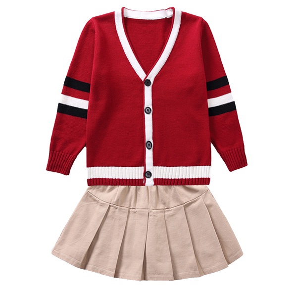 3点セット 秋冬服 学生服 子供制服 子供カーディガン ユニフォーム 小学校 通学制服 女の子 キッズ通園 男の子 卒業式 中学生 入園 