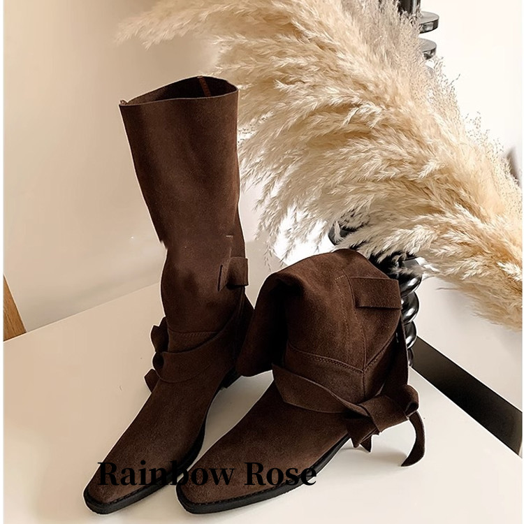 クーポンで4 080円！ ブーツ ロングブーツ レディース 筒周り ローヒール 疲れない ふくらはぎ スエード 太い ブーツ インヒ ニーハイブーツ ゆったり ブーツ 