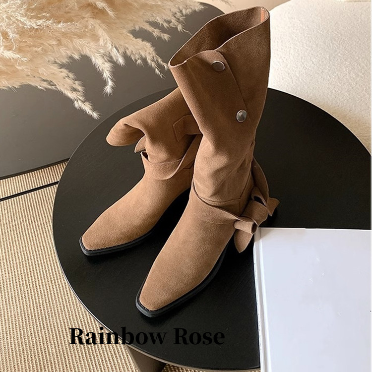 クーポンで4 080円！ ブーツ ロングブーツ レディース 筒周り ローヒール 疲れない ふくらはぎ スエード 太い ブーツ インヒ ニーハイブーツ ゆったり ブーツ 