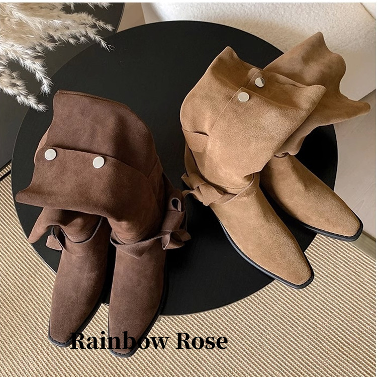 クーポンで4 080円！ ブーツ ロングブーツ レディース 筒周り ローヒール 疲れない ふくらはぎ スエード 太い ブーツ インヒ ニーハイブーツ ゆったり ブーツ 