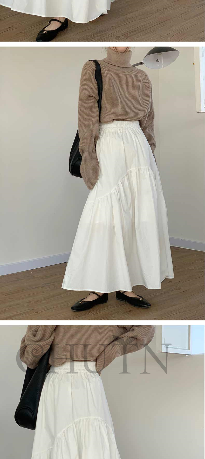 夏スカートマキシ丈スカート 不規則スカート ロング丈スカートウエストゴムリゾートスカート レディース ボ裏地２０代?50代 春夏 M L全4色 