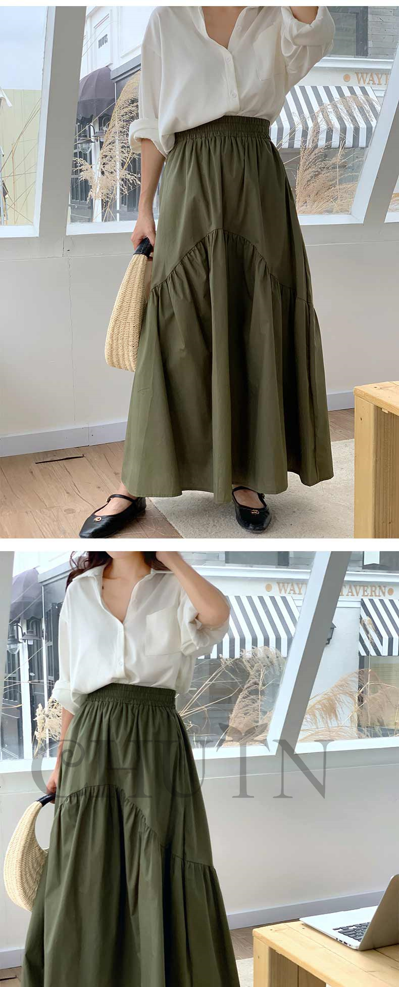 夏スカートマキシ丈スカート 不規則スカート ロング丈スカートウエストゴムリゾートスカート レディース ボ裏地２０代?50代 春夏 M L全4色 