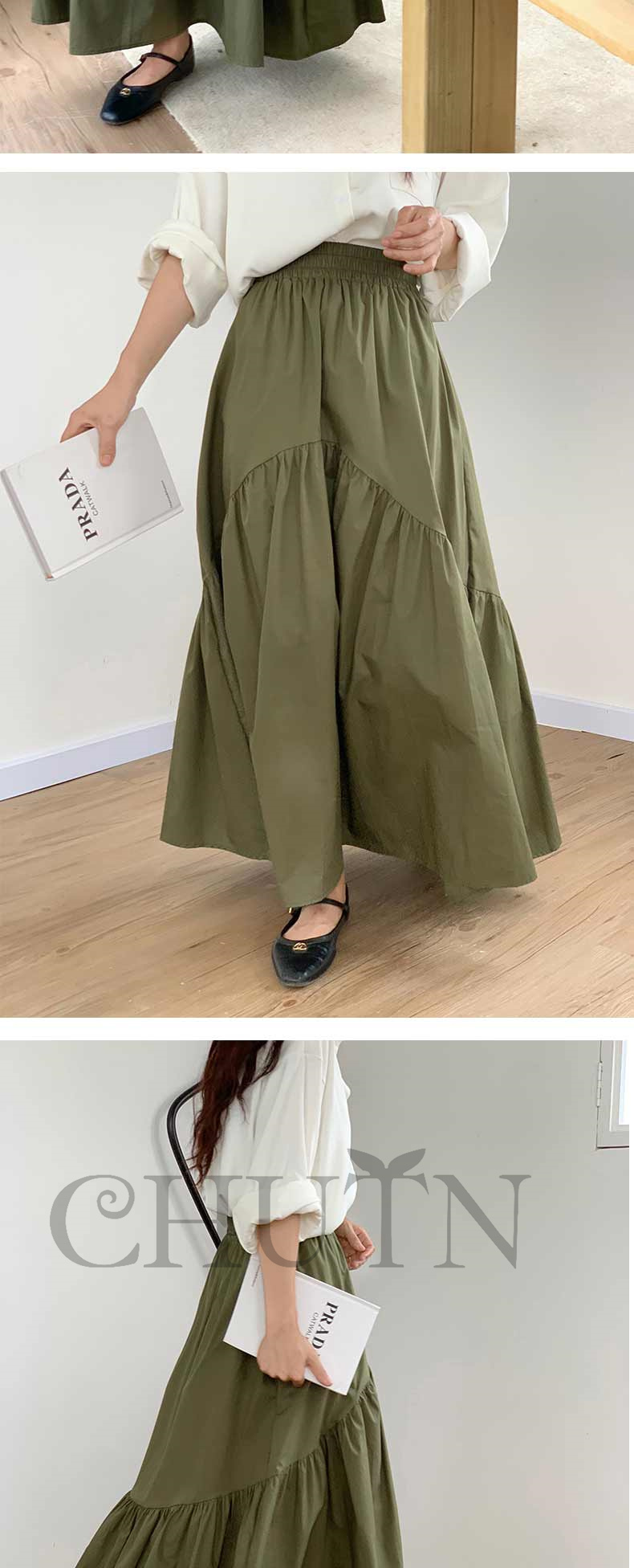 夏スカートマキシ丈スカート 不規則スカート ロング丈スカートウエストゴムリゾートスカート レディース ボ裏地２０代?50代 春夏 M L全4色 