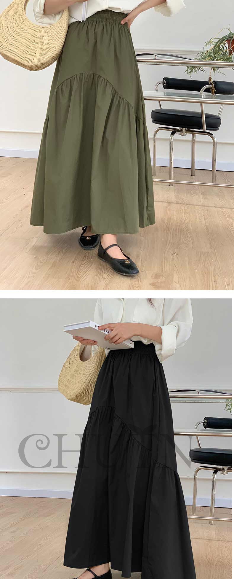 夏スカートマキシ丈スカート 不規則スカート ロング丈スカートウエストゴムリゾートスカート レディース ボ裏地２０代?50代 春夏 M L全4色 