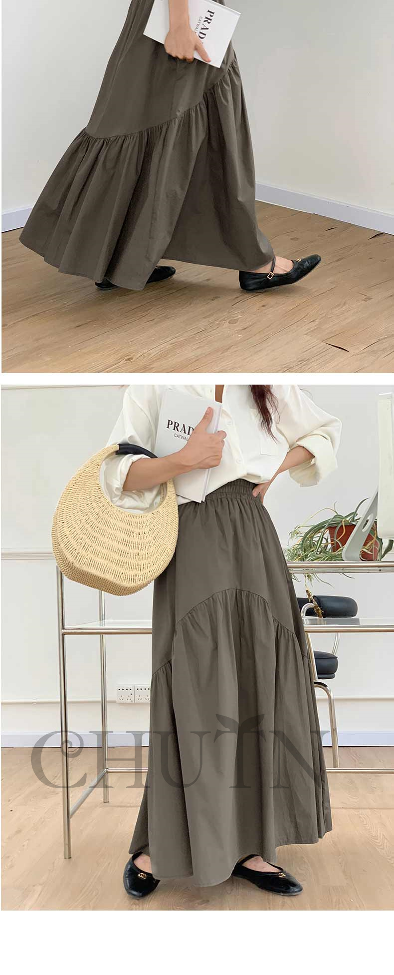 夏スカートマキシ丈スカート 不規則スカート ロング丈スカートウエストゴムリゾートスカート レディース ボ裏地２０代?50代 春夏 M L全4色 