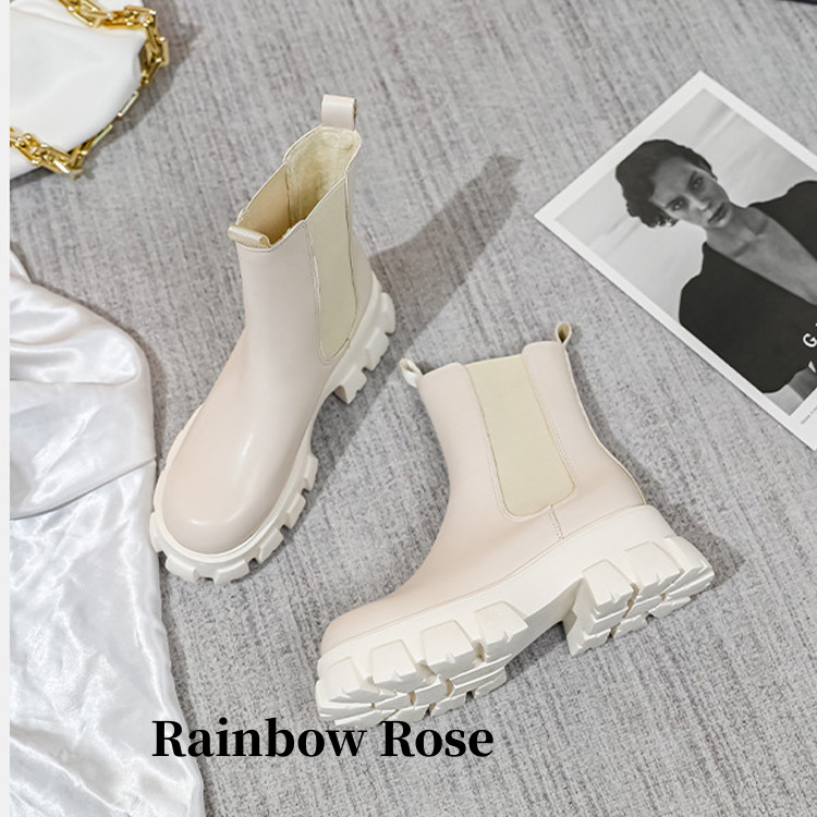 クーポンで4 880円！ ショートブーツ レディース ローヒール サイドゴアブーツ 6CMヒール レディース ブーツ カジュアル 大きめ 厚底靴 ローヒール ワイズ 