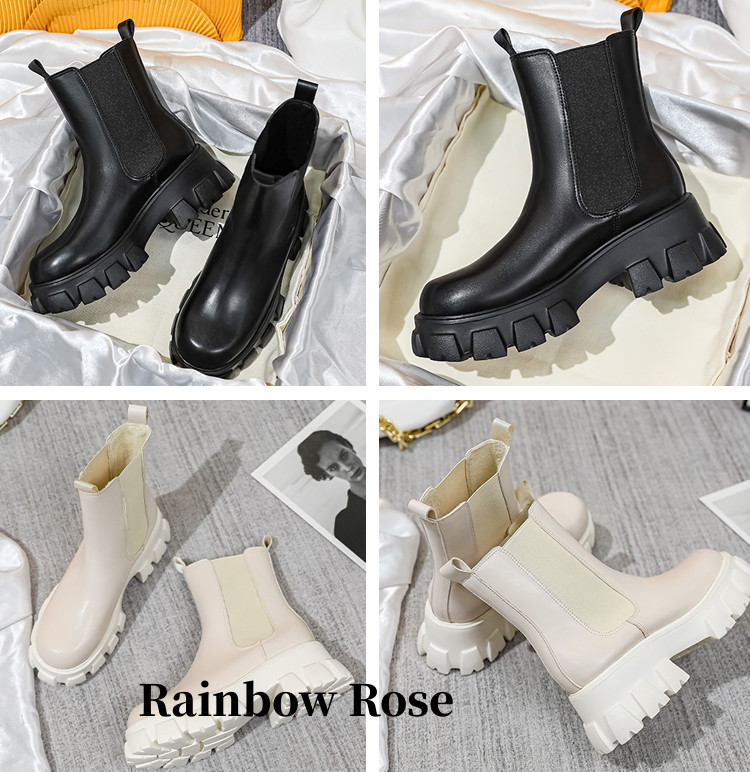 クーポンで4 880円！ ショートブーツ レディース ローヒール サイドゴアブーツ 6CMヒール レディース ブーツ カジュアル 大きめ 厚底靴 ローヒール ワイズ 