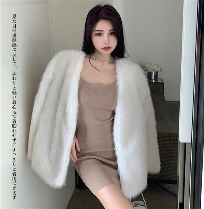 ファーコート レディース 毛皮コート ジャケット フォックス エコファーフェイクファー 上着 おしゃれ 高級 羽織 冬服 暖かい 防寒 アウター 軽い 