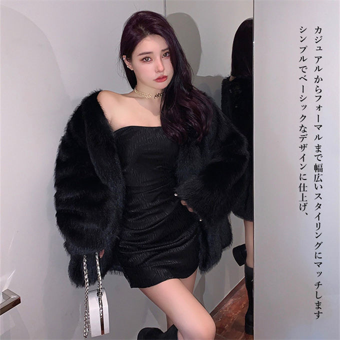 ファーコート レディース 毛皮コート ジャケット フォックス エコファーフェイクファー 上着 おしゃれ 高級 羽織 冬服 暖かい 防寒 アウター 軽い 