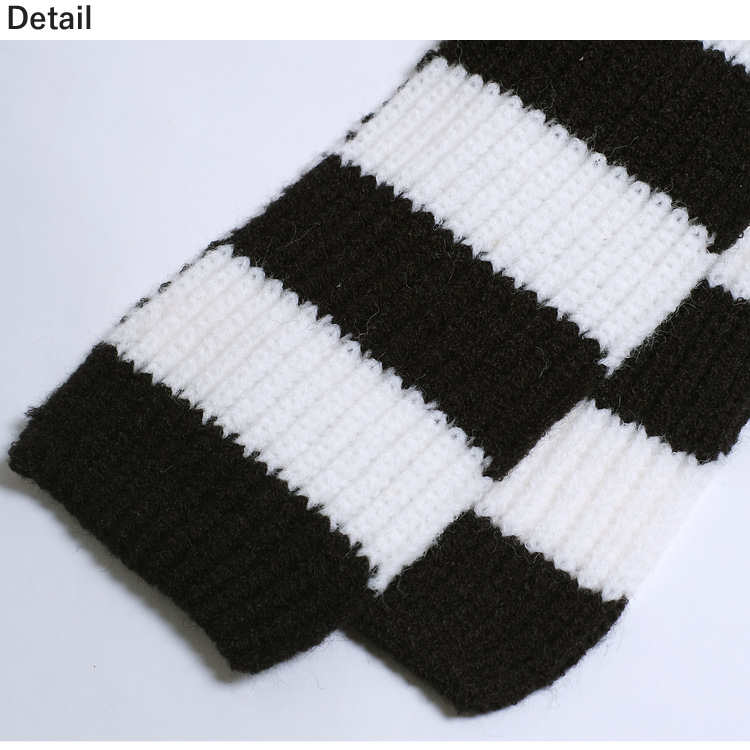 全品送料無料一部除く ボーダー柄 リブニット スリムマフラー トレンド レディース 韓国 おしゃれ プチプラ 