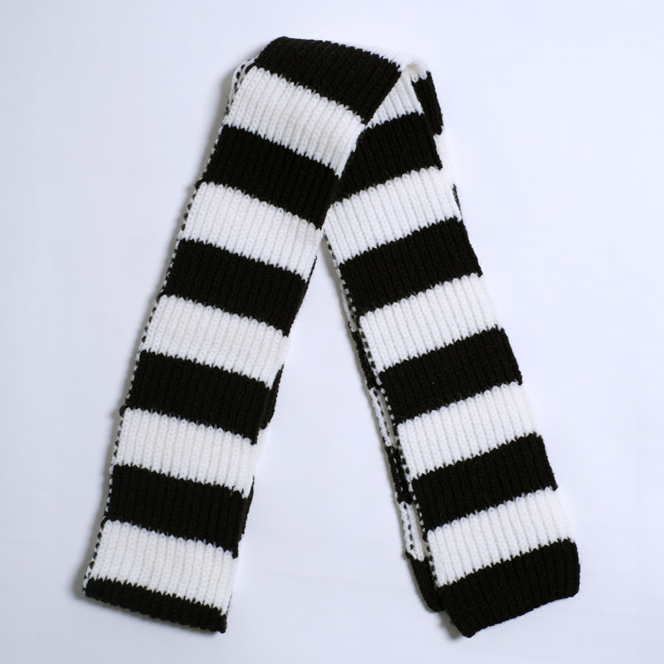 全品送料無料一部除く ボーダー柄 リブニット スリムマフラー トレンド レディース 韓国 おしゃれ プチプラ 