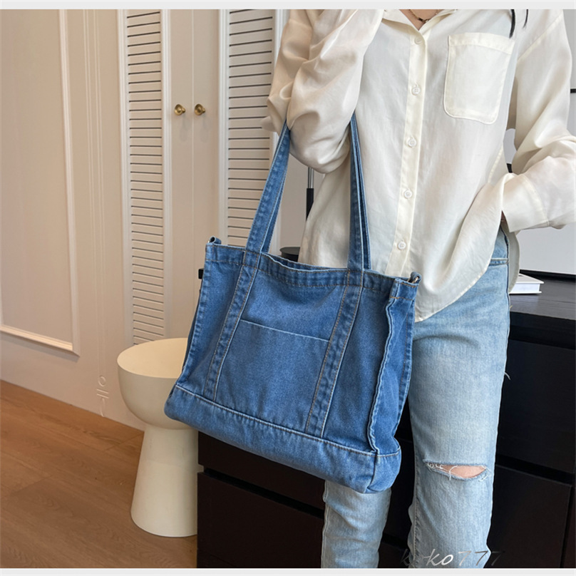 バッグ レディースかばん トートバッグ ショルダーバッグ ハンドバッグ デニム 布鞄 カジュアル 女子 ワーク 通勤オシャレ カバン お出掛け ブルー 通学 