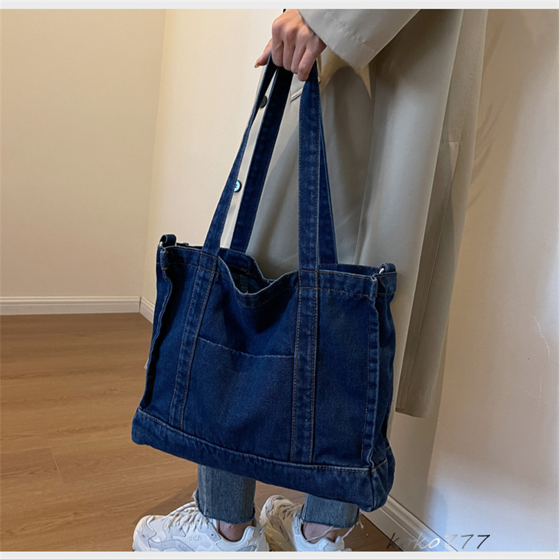 バッグ レディースかばん トートバッグ ショルダーバッグ ハンドバッグ デニム 布鞄 カジュアル 女子 ワーク 通勤オシャレ カバン お出掛け ブルー 通学 