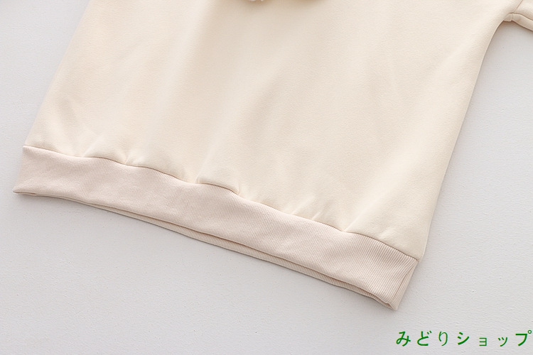 裏起毛 裏ボア  トレーナー くまさん 熊 フードに耳付き レディース 