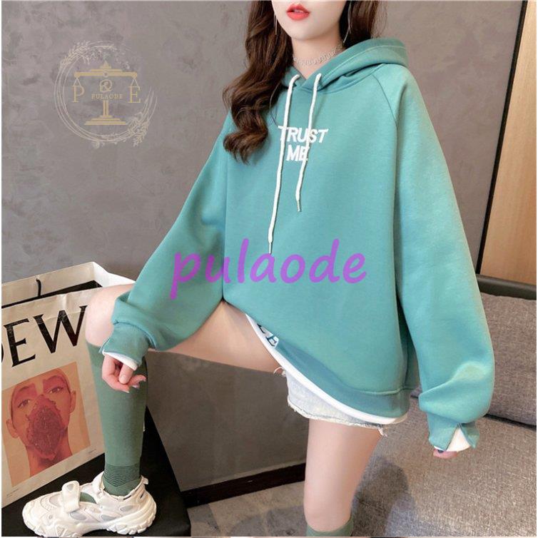 レディース ロング丈 厚手 長袖 ゆったり 体型カバー 大きいサイズ プルオーバー アウター カジュアル フード付き 冬 秋 ァション 