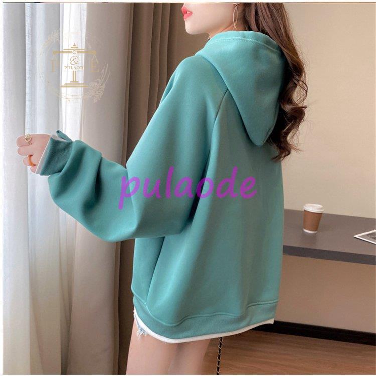 レディース ロング丈 厚手 長袖 ゆったり 体型カバー 大きいサイズ プルオーバー アウター カジュアル フード付き 冬 秋 ァション 