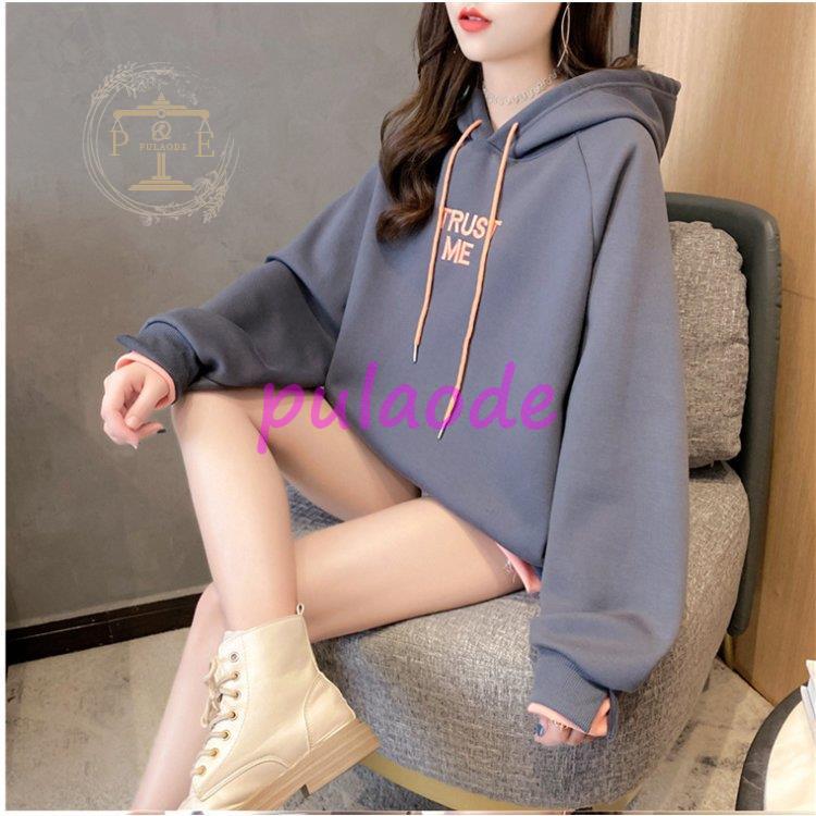 レディース ロング丈 厚手 長袖 ゆったり 体型カバー 大きいサイズ プルオーバー アウター カジュアル フード付き 冬 秋 ァション 