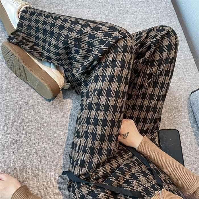 チェックパンツ ワイドパンツ 裏起毛 レディース 秋冬 コーデ イージーパンツゆったり ボドロストパンツ 柄 おしゃれ 冬 