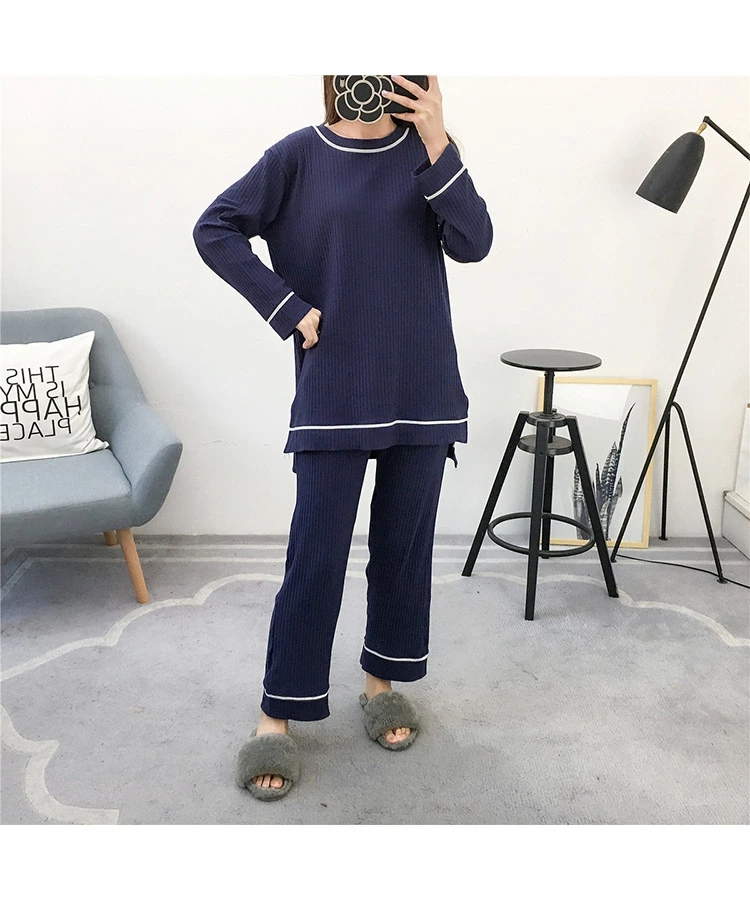 パジャマ ルームウェア レディース 部屋着 セットアップ 長袖 長ズボン 無地 おしゃれ ゆったり ウエストゴム 寝巻 長袖 上下セット 