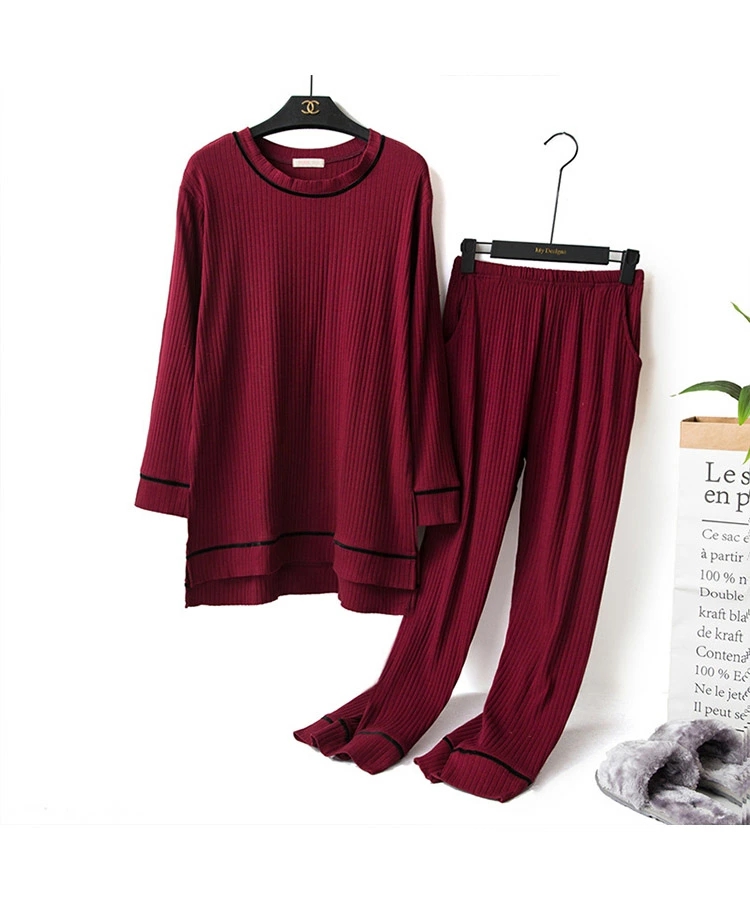 パジャマ ルームウェア レディース 部屋着 セットアップ 長袖 長ズボン 無地 おしゃれ ゆったり ウエストゴム 寝巻 長袖 上下セット 