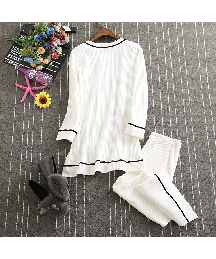 パジャマ ルームウェア レディース 部屋着 セットアップ 長袖 長ズボン 無地 おしゃれ ゆったり ウエストゴム 寝巻 長袖 上下セット 