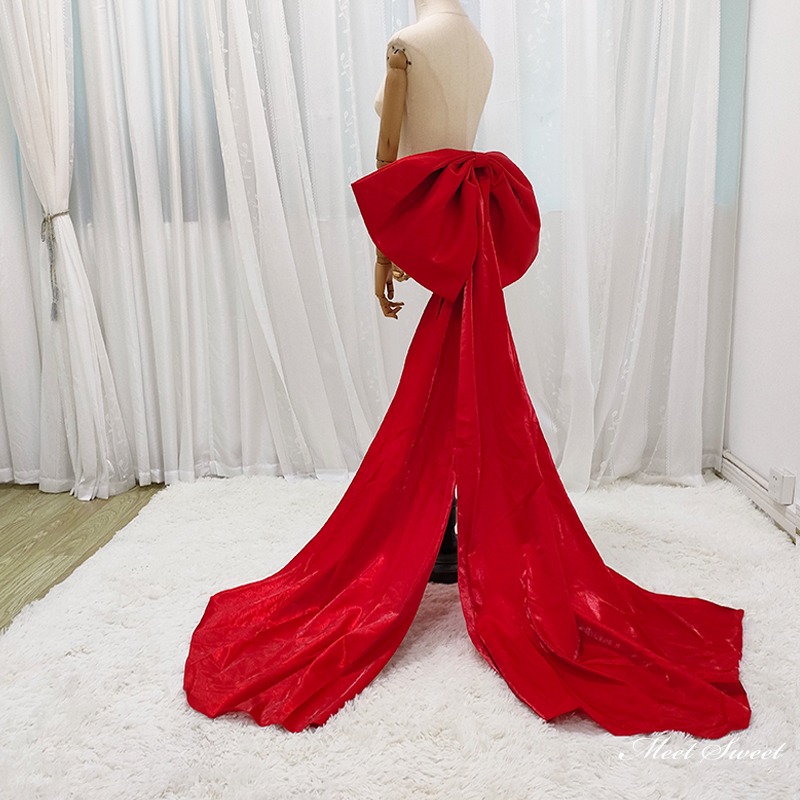 ドレスアレンジ カラードレスアレンジ リボン レッド 赤 ピン付き 花嫁 ウェディングドレスアレンジ バックリボン 蝶結び 色変更可能 披露宴 二次会 結婚式 