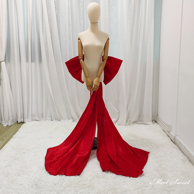 ドレスアレンジ カラードレスアレンジ リボン レッド 赤 ピン付き 花嫁 ウェディングドレスアレンジ バックリボン 蝶結び 色変更可能 披露宴 二次会 結婚式 