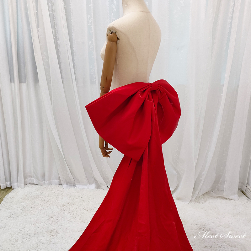 ドレスアレンジ カラードレスアレンジ リボン レッド 赤 ピン付き 花嫁 ウェディングドレスアレンジ バックリボン 蝶結び 色変更可能 披露宴 二次会 結婚式 