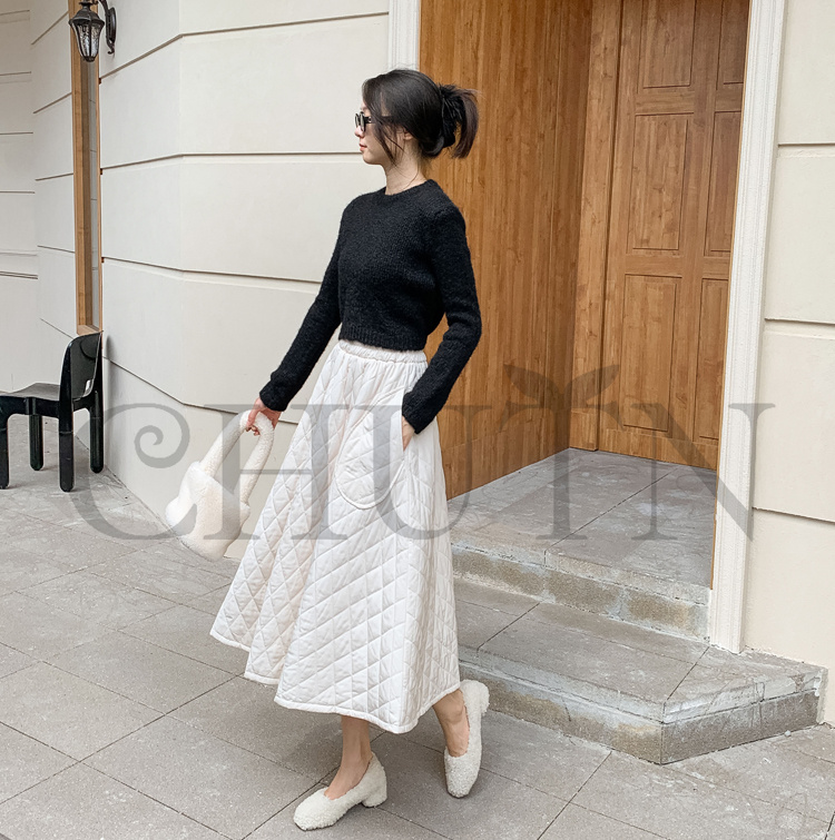 ダウンスカート中綿 スカートボロング ミモレ丈 膝下 キルティングスカート 入学式卒業式フレアスカート フスカートきれいめ Aライン 暖かい 中綿 