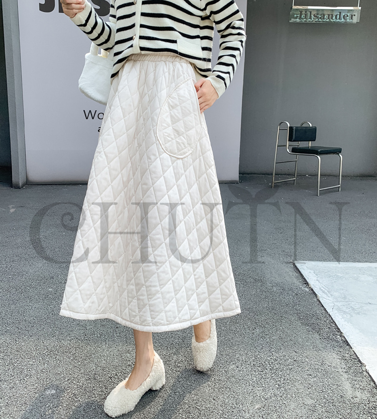 ダウンスカート中綿 スカートボロング ミモレ丈 膝下 キルティングスカート 入学式卒業式フレアスカート フスカートきれいめ Aライン 暖かい 中綿 